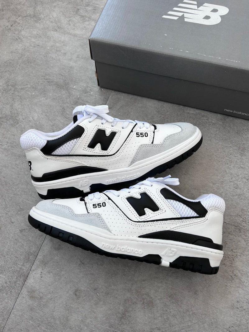 New Balance White Black