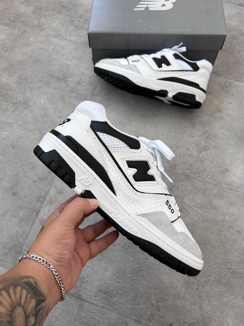 New Balance White Black